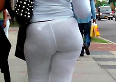 see thru spandex with a whole lot of ass