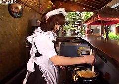 Malu Brown Haired Jap Sayang Aimi Hoshii Bakes Pancakes