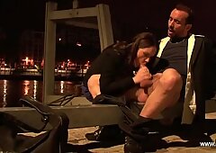 Rachelle takes anal near docks of the Seine in Paris