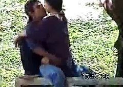 Muslim ponytailed hijab girl kisses and rides her bf in public