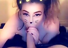 Amelia Skye Cat Mekko-Up Fucks ja SyväKürkkua Iso Kyrpä ja Dildo Snapchatissa